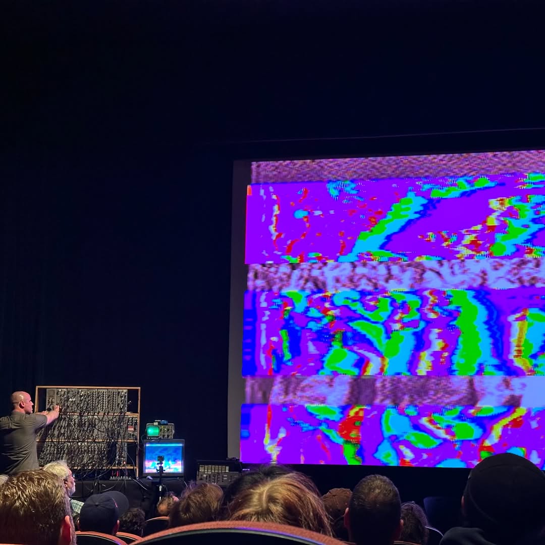 James Connolly performing the Sandin Image Processor on stage